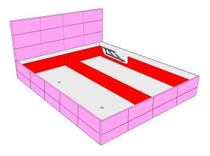 Somiera Metalica Lux pentru 2 persoane 200 cm