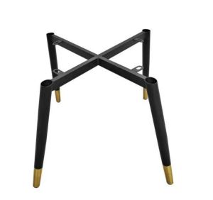 Picioare scaun PL933, cadru în X, H=400 mm, Negru/Auriu