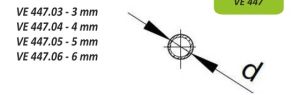 Cheder rotund VE.447, Ø3-6 mm